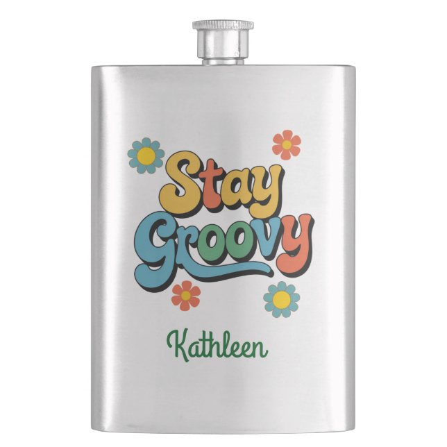 Personalised Retro Classic Flask (Front)