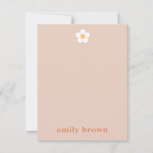 Personalised Retro Daisy Note Card