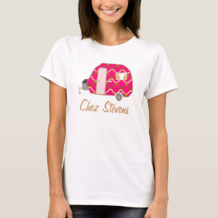 Personalised Retro Design Caravan Owner's T Shirt