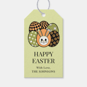 Personalised Retro Easter Bunny Gift Tag