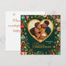Personalised Retro Family Photo Christmas Card