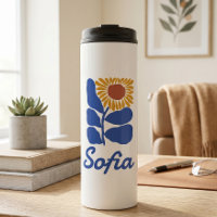 Personalised Retro Floral Daisy Custom Name Gift