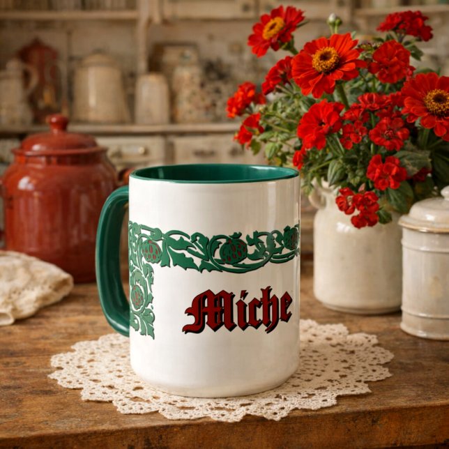 Personalised Retro Floral Foliage Mug (Creator Uploaded)