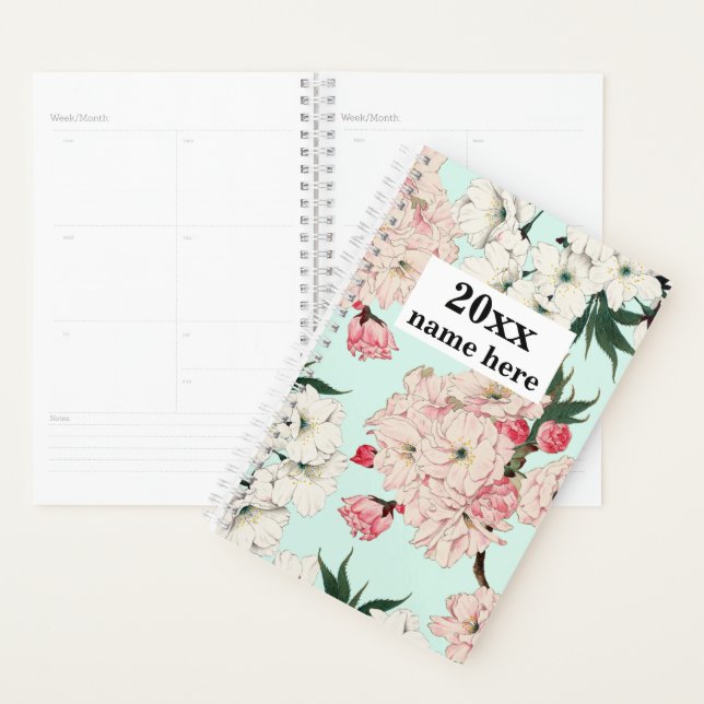 Personalised Retro Floral Planner (Display)