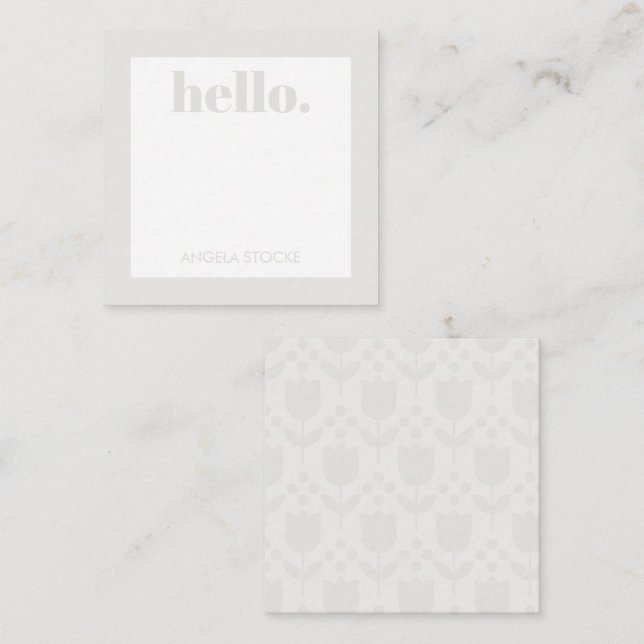 Personalised Retro Flower Card (Front/Back)