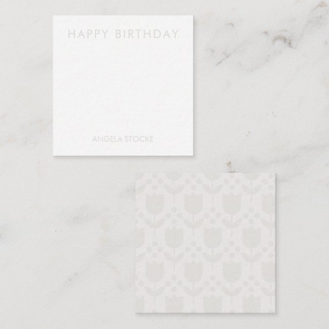 Personalised Retro Flower Card (Front/Back)