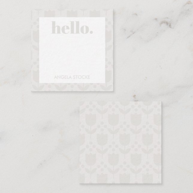 Personalised Retro Flower Card (Front/Back)