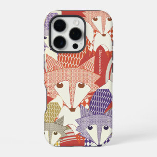 Personalised Retro Fox Art Retro iPhone Case