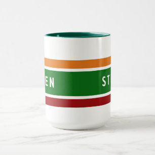 Personalised Retro Gas Station Name Coffee Gift Mug