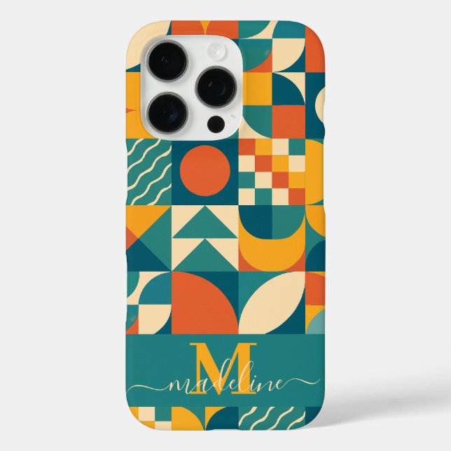 Personalised Retro Geometric Colourful  Case-Mate iPhone Case (Back)