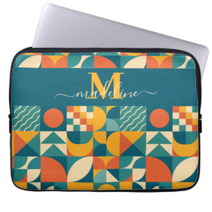 Personalised Retro Geometric Colourful  Laptop Sleeve