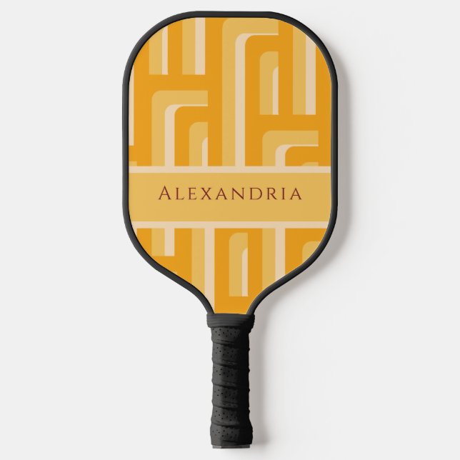 Personalised Retro Geometric Pickleball Paddle (Front)