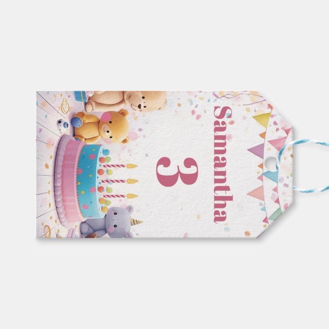 Personalised Retro Gift Tags | Custom Kids  (Front (Horizontal))