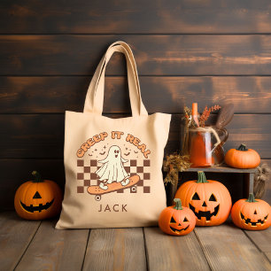 Personalised Retro Groovy Halloween Tote Bag