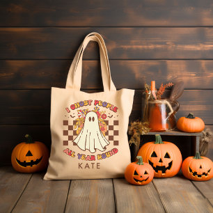 Personalised Retro Groovy Halloween Tote Bag