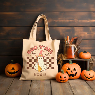 Personalised Retro Groovy Halloween Tote Bag