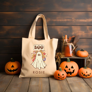 Personalised Retro Groovy Halloween Tote Bag