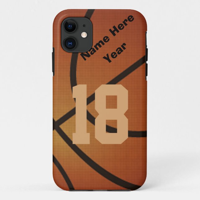 Personalised Retro iPhone 5 Basketball Cases (Back)