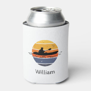 Personalised Retro Kayak Vintage Kayaking Can Cooler