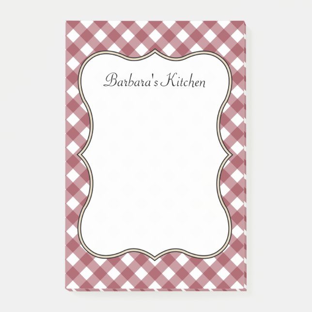 Personalised Retro Kitchen Post It Notes Gift (Front)