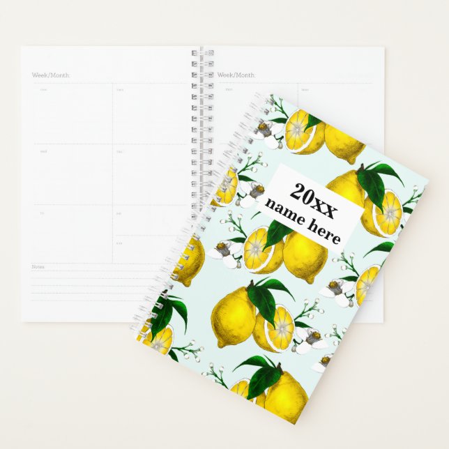 Personalised Retro Lemon Planner (Display)