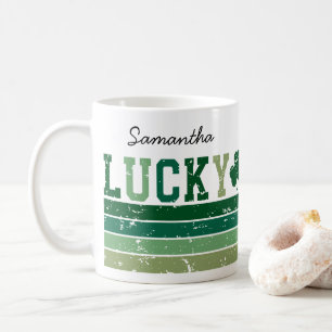 Personalised Retro "Lucky" St. Patrick's Day Coffee Mug