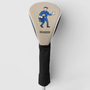 Personalised Retro Mailman Postal Letter Carrier Golf Head Cover