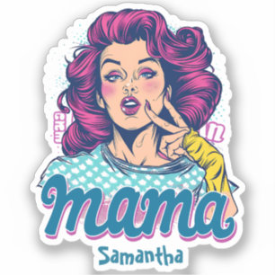 Personalised Retro Mama Pop Art (11)