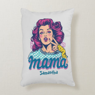 Personalised Retro Mama Pop Art (11) Decorative Cushion