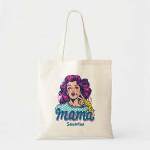 Personalised Retro Mama Pop Art (11) Tote Bag