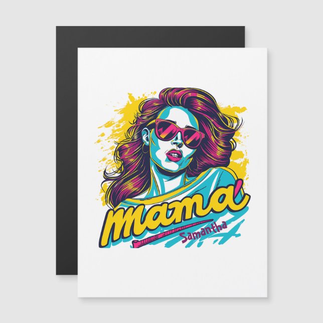 Personalised Retro  Mama Pop Art (12) (Front/Back)