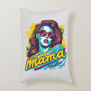 Personalised Retro  Mama Pop Art (12) Decorative Cushion