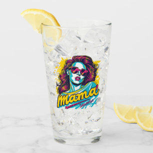 Personalised Retro  Mama Pop Art (12) Glass
