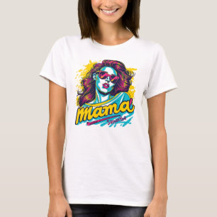 Personalised Retro Mama Pop Art (12) T-Shirt