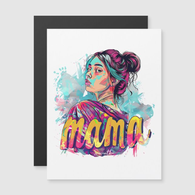 Personalised Retro  Mama Pop Art (13) (Front/Back)