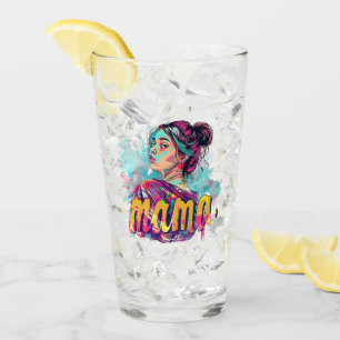 Personalised Retro Mama Pop Art (13) Glass