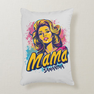 Personalised Retro Mama Pop Art (14) Decorative Cushion