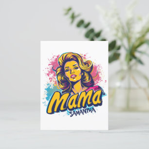 Personalised Retro Mama Pop Art (14) Postcard