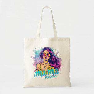 Personalised Retro Mama Pop Art (15) Tote Bag