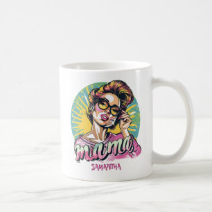 Personalised Retro  Mama Pop Art (16) Coffee Mug