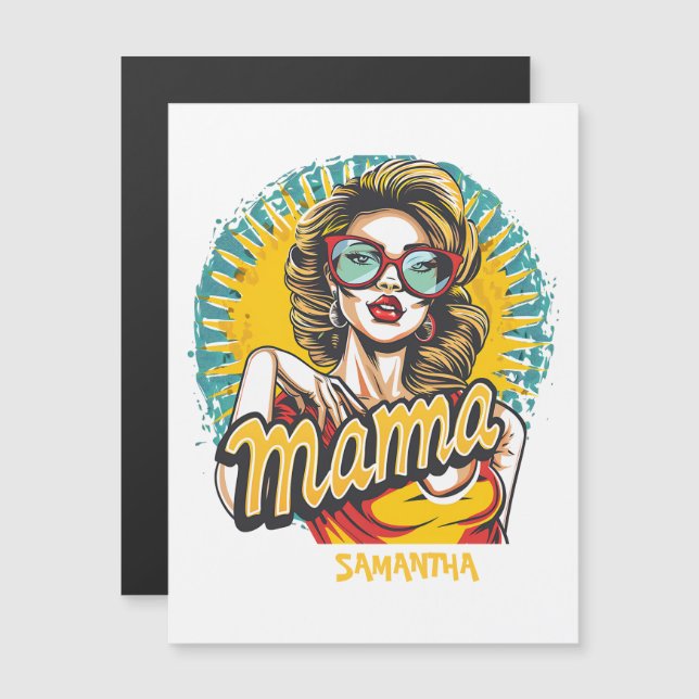Personalised Retro  Mama Pop Art (17) (Front/Back)