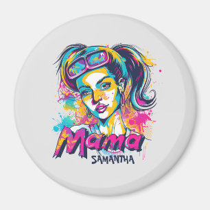 Personalised Retro Mama Pop Art (18) Magnet