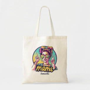 Personalised Retro  Mama Pop Art (19) Tote Bag
