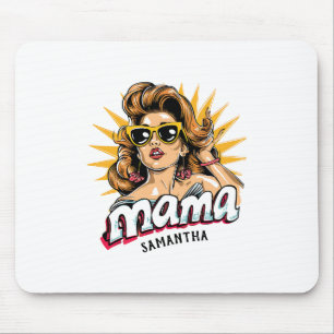 Personalised Retro Mama Pop Art 1 Mouse Pad