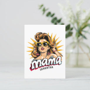 Personalised Retro  Mama Pop Art 1 Postcard