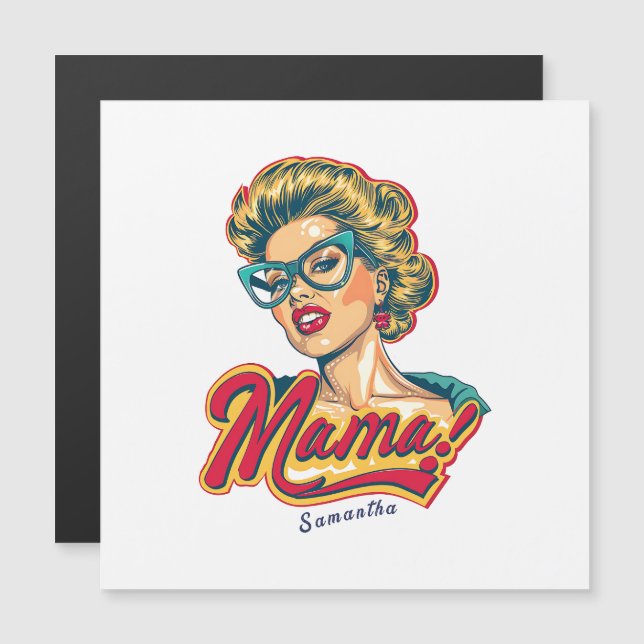 Personalised Retro  Mama Pop Art 2 (Front/Back)