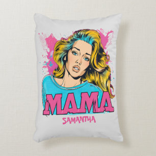 Personalised Retro  Mama Pop Art (20) Decorative Cushion