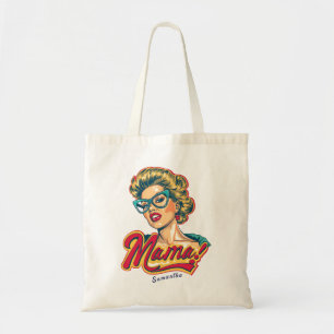 Personalised Retro Mama Pop Art 2 Tote Bag