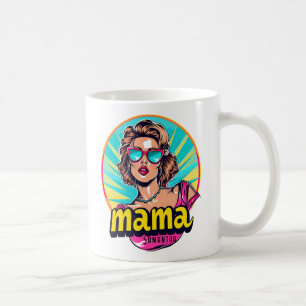Personalised Retro Mama Pop Art (3) Coffee Mug