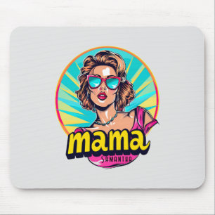 Personalised Retro  Mama Pop Art (3) Mouse Pad